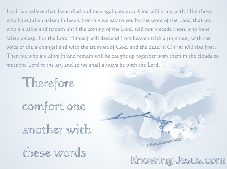 1 Thessalonians 4:18 Comfort One Another (gray)